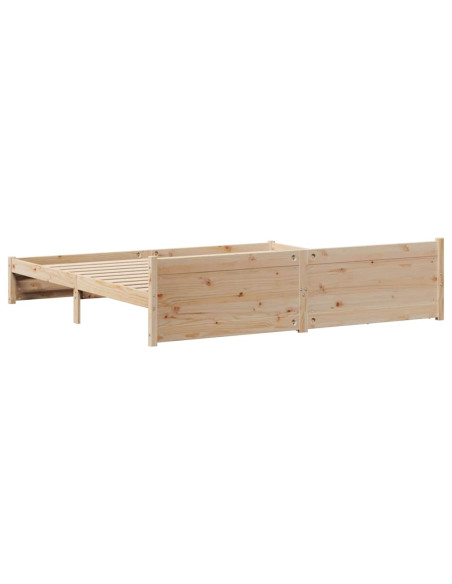 Letto senza Materasso 180x200 cm in Legno Massello di Pino