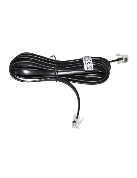 CAVO TELEFONICO PIATTO RJ12 6P6C NERO 2MT