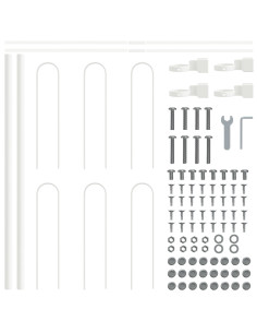 Recinzione per Giardino 2 pcs Bianco 3,4 x 0,6 m