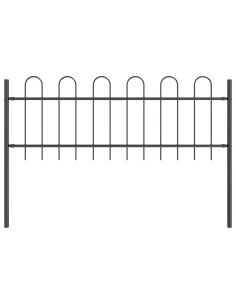 Recinzione per Giardino 4 pcs Grigio 6,8 x 0,6 m