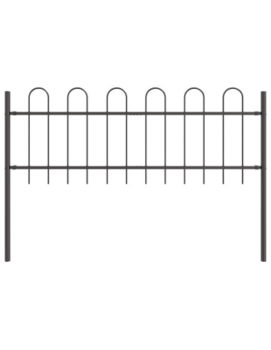 Recinzione per Giardino 4 pcs Grigio 6,8 x 0,6 m