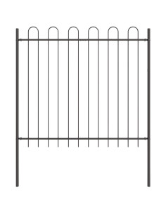 Recinzione per Giardino 4 pcs Grigio 6,8 x 1,5 m