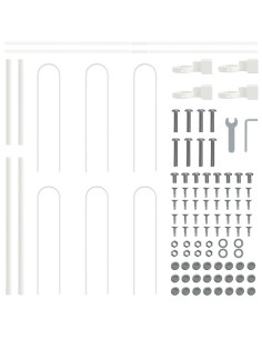 Recinzione per Giardino 4 pcs Bianco 6,8 x 1 m