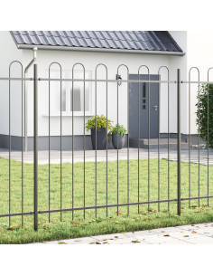 Recinzione per Giardino 5 pcs Grigio 8,5 x 1,5 m