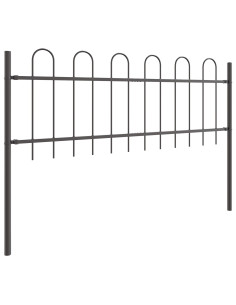 Recinzione per Giardino 7 pcs Grigio 11,9 x 0,6 m