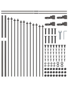 Recinzione per Giardino 5 pcs Grigio 170 x 140 cm