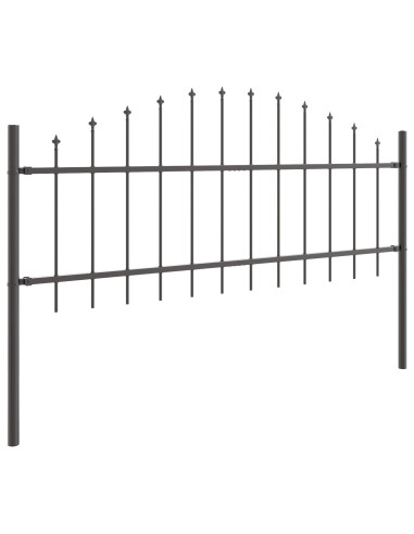 Recinzione per Giardino 7 pcs Grigio 170 x 140 cm