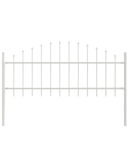Pannello di Recinzione  con Arco a Punta Set di 2 Bianco