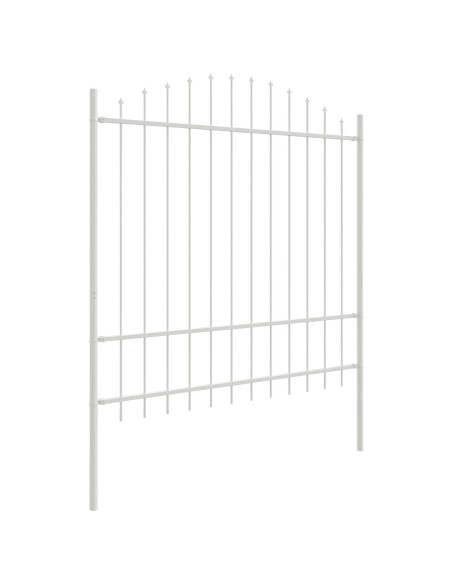 Recinzione da Giardino  con Pala Bianca 3,4x1,75 m in Acciaio