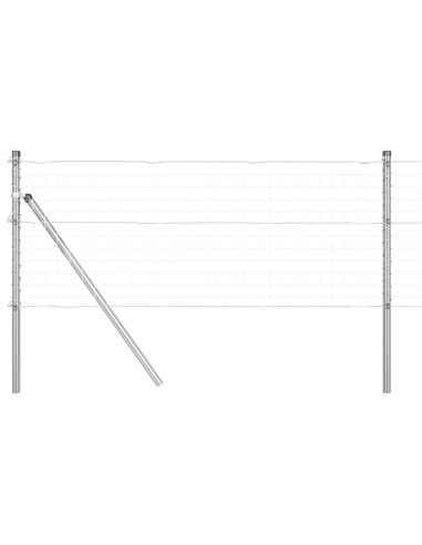 Palo della recinzione 26 pcs Grigio 3,2 x 3,2 x 80 cm