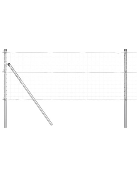 Paletti per recinzioni  26 pz Ø32 mm 80 cm Acciaio zincato