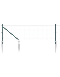 Palo della recinzione 26 pcs Grigio 3,2 x 3,2 x 105 cm