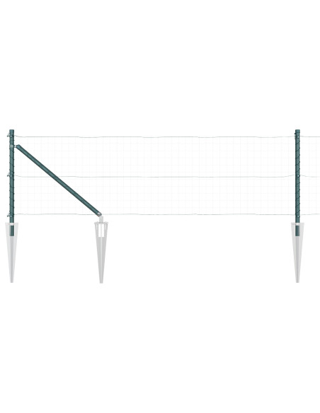 Palo della recinzione 26 pcs Grigio 3,2 x 3,2 x 105 cm