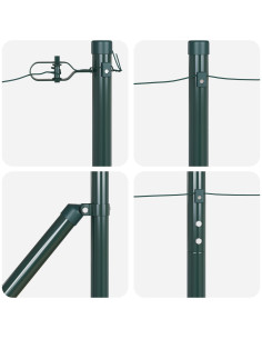 Palo della recinzione 26 pcs Grigio 3,2 x 3,2 x 140 cm