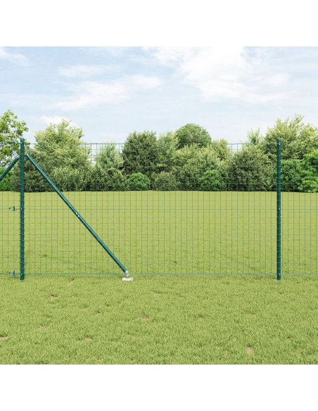 Pali per recinzione  con punta 52 pezzi Ø32 mm 140 cm in acciaio zincato