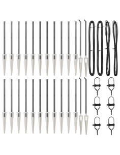 Palo della recinzione 26 pcs Grigio 3,2 x 3,2 x 105 cm