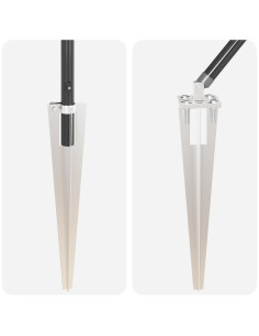 Palo della recinzione 26 pcs Grigio 3,2 x 3,2 x 125 cm