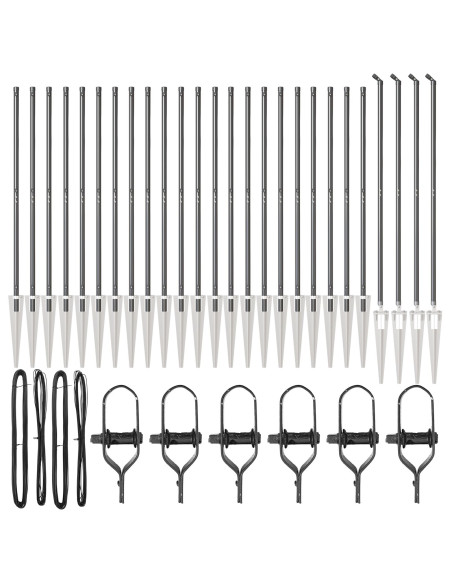 Palo della recinzione 26 pcs Grigio 3,2 x 3,2 x 185 cm