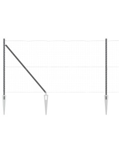 Palo della recinzione 52 pcs Grigio 3,2 x 3,2 x 185 cm