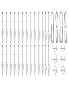 Palo della recinzione 26 pcs Grigio 3,2 x 3,2 x 165 cm