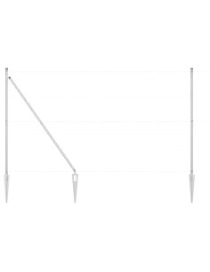 Palo della recinzione 26 pcs Grigio 3,2 x 3,2 x 215 cm
