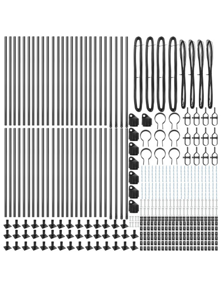 Pali da Recinzione Set di 52 Grigio Cemento 3,2 x 3,2 x 70 cm
