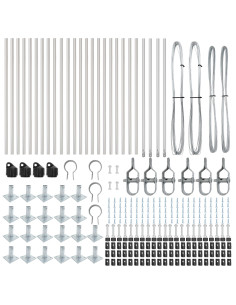 Palo della recinzione 26 pcs Grigio 3,2 x 3,2 x 70 cm