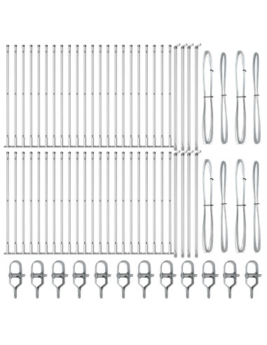 Palo della recinzione 52 pcs Grigio 3,2 x 3,2 x 70 cm