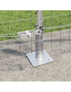 Palo della recinzione 26 pcs Grigio 3,2 x 3,2 x 130 cm