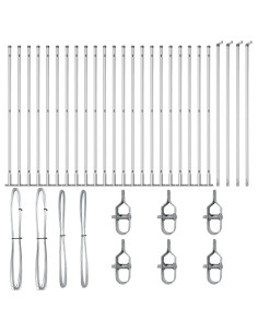 Palo della recinzione 26 pcs Grigio 3,2 x 3,2 x 160 cm