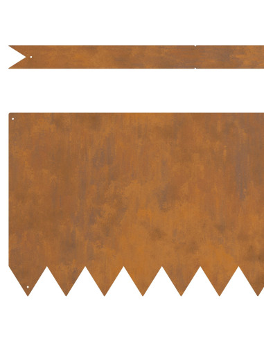 Bordura per Prato 30 pcs Marrone 100 x 0.05 x 20 cm