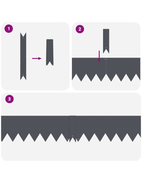 Bordura per Prato 50 pcs Antracite 100 x 0.05 x 20 cm