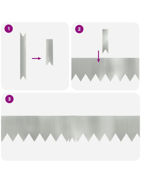 Bordura per Prato 20 pcs Argento 100 x 0.05 x 20 cm