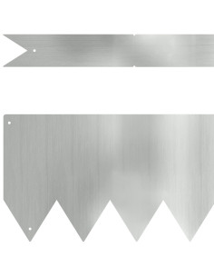 Bordura per Prato 30 pcs Argento 100 x 0.05 x 20 cm