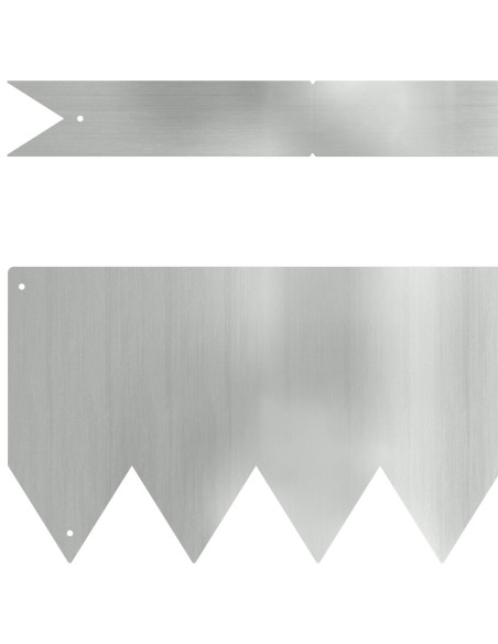 Bordura per Prato 30 pcs Argento 100 x 0.05 x 20 cm