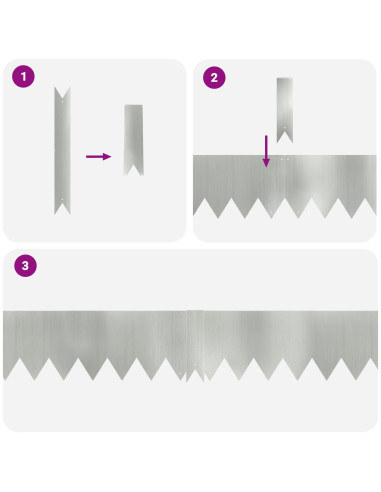 Bordura per Prato 50 pcs Argento 100 x 0.05 x 20 cm