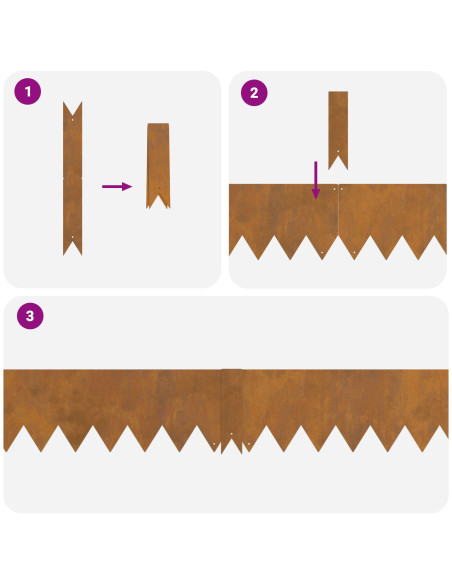 Bordura per Prato 10 pcs Marrone 100 x 0.05 x 20 cm