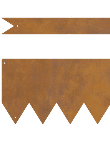 Bordura per Prato 50 pcs Marrone 100 x 0.05 x 20 cm