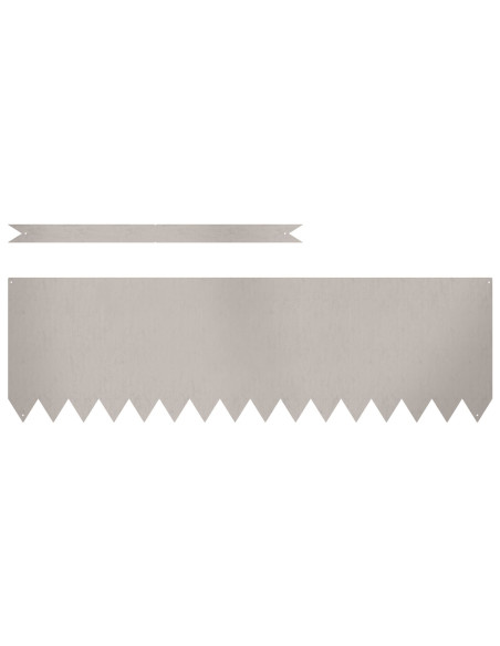 bordature per prato  20 pz 100x0,5x30 cm Acciaio Invecchiato