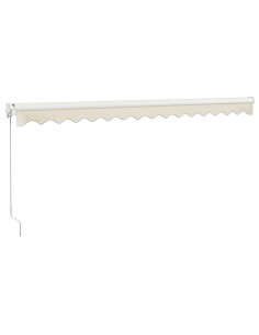 Tenda da Sole Retrattile Crema 4x3 m in Tessuto e Alluminio