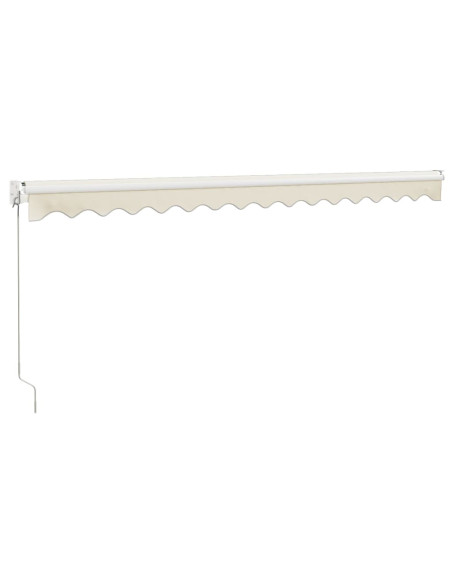 Tenda da Sole Retrattile Crema 4x3 m in Tessuto e Alluminio