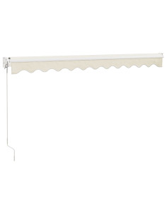 Tenda da Sole Retrattile Crema 3,5x2,5 m in Tessuto e Alluminio