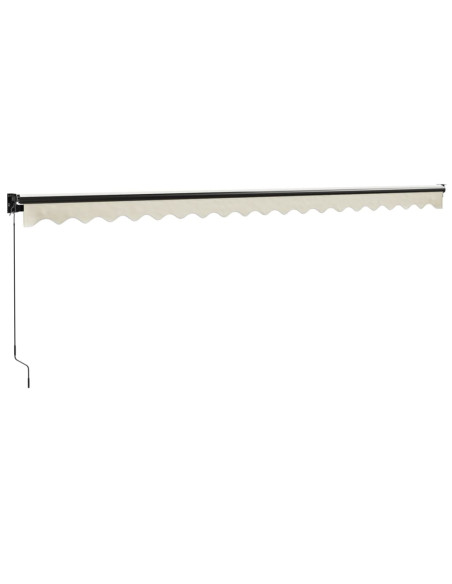Tenda da Sole Retrattile Crema 5x3 m in Tessuto e Alluminio