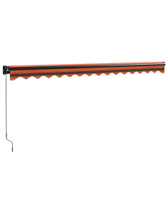 Tenda Retrattile Arancione Marrone 4,5x3 m Tessuto e Alluminio
