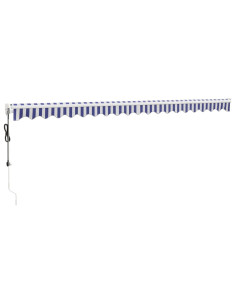Tenda Sole Automatica Retrattile Blu e Bianca 5x3 m