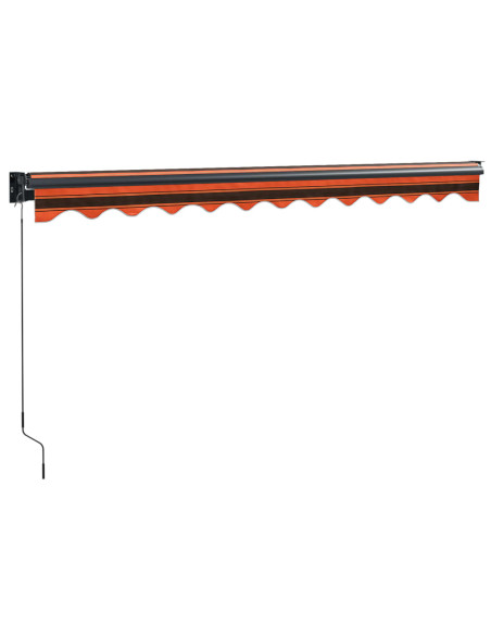 Tenda Retrattile Arancione e Marrone 3x2,5m Tessuto e Alluminio