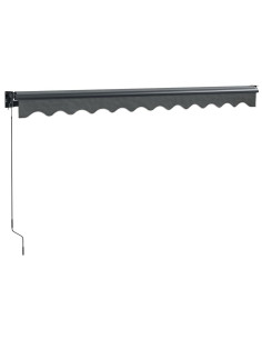 Tenda da Sole Retrattile Antracite 3x2,5 m Tessuto e Alluminio