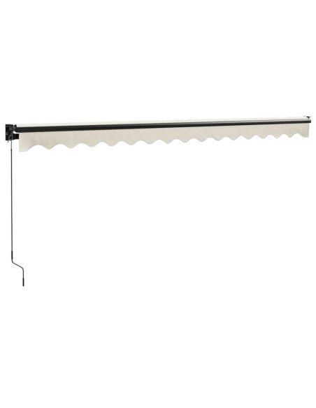Tenda da Sole Retrattile Crema 4,5x3 m in Tessuto e Alluminio