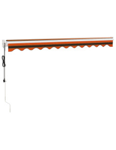 Tenda Sole Automatica Retrattile Arancione e Marrone 3,5x2,5 m