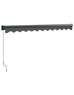 Tenda da Sole Retrattile Antracite 3,5x2,5m Tessuto e Alluminio